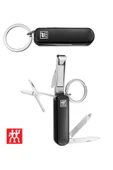 Depolife Classic inox Çok Amaçlı Alet Anahtarlık Seti 60MM Siyah Tırnak Makası Çakı Törpü Makas Anahtarlık - 2