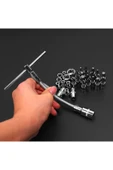 Depolife 53 Parça Lokma Takımı Otomatik Cırcırlı 1/4 Uzatma Kolu Hex Adaptörlü Çantalı Set 1/4'' Profesyonel - 5