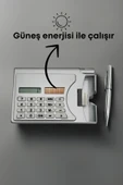 Depolife 10 Adet Taşınabilir Hesap Makinesi Güneş Enerjili Kartvizitlik Tükenmez Kalem Cep Tipi Calculator - 2