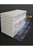 Depolife Şeffaf Çekmeceli Organizer Kutu 12 Kutu Dremel Gravür Boncuk Mücevher Saklama Kutusu düzenleyici - 5