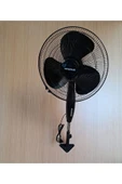 Depolife Duvar Montajlı Hava Vantilatörü 3 Kademe Hız Ayarlı Pervane Sağ Sol Dönme 45w Siyah Renk - 1