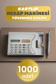 Depolife 1000 Adet Taşınabilir Hesap Makinesi Güneş Enerjili Kartvizitlik Tükenmez Kalem Cep Tipi Calculator - 1