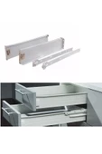 Depolife Metal Cekmece Kasası Mutfak Dolap Çekmece Raylı Kasa 400x85mm Metal Kenarlı Yanak thumbnail 2