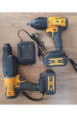 bull Şarjlı Darbeli Bijon Matkap Vidalama ve SDS Kırıcı Delici Hilti Seti 2 Makina 2 Akü Şarj Çanta - 2