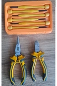 Depolife Mini garga burun Mini Yan Keski Pense 6 li Saatci Tornavida seti  Kargaburun düz yıldız tornavida - 2