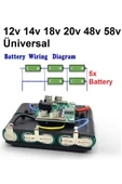 Depolife Şarjlı Matkap Için Yedek Batarya Üniversal 5 Pilli 12 Volt 14v 18v 20v 48v 58v Li-on Pil Şarj - 6