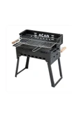 Açan Pervazlı Emaye Mangal P3 Battal Boy Barbekü Çift Kömürlü Izgara Katlanır Ayaklı 27x51cm - 2
