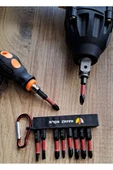 Depolife Bits Uç Matkap Ucu Tornavida Ucu Vidalama Ucu Yıldız Profesyonel 10 Lu Ph2 Pz2 Anahtarlıklı - 4