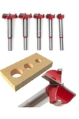 Depolife Menteşe yuvası Mumluk Açma Freze Matkap Uç Seti Kutulu 15 20 25 30 35 mm 5 Parça Panç Seti - 6