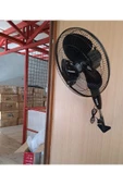 Depolife Duvar Montajlı Hava Vantilatörü Döner Kafa Duvar Için Pervane 40cm 55w Siyah Rüzgar Fanı - 4