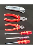 Depolife Pense Yan Keski Tornavida Seti Manyetik 2li Tornavida Kontrol Kalemi Falçata Takımı Izoleli 7 parça - 3