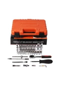 Depolife 53 Parça Lokma Takımı Otomatik Cırcırlı 1/4 Uzatma Kolu Hex Adaptörlü Çantalı Set 1/4'' Profesyonel - 1