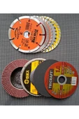 Depolife Ahşap Metal Mermer Granit Seramik kesici disk Seti Kesme Zımparalama Daire Disk Bıçak Takımı 115mm - 4