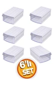 Depolife Şeffaf Çekmeceli Organizer Kutu 6 Kutu Dremel Gravür Boncuk Mücevher Saklama Kutusu düzenleyici - 1