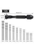 Depolife Mini El matkap 25li matkap ucu 0,5 – 3,0 mm Hassas el matkabı seti metal ahşap kuyumcu model yapımı - 3
