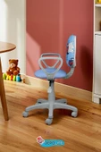 Depolife Çocuk Odası Sandalyesi Ders Çalışma Ofis Koltuğu Öğrenci Sandalye Beyaz Tekerli Yükseklik Ayarlı - 3