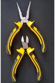 Depolife Yaylı Mini Karga burun Mini Yan Keski Pense 2 li Set Gargaburun yankeski seti - 5