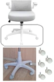Depolife Ofis Büro Koltuk Tekerleği 5 Adet Sekmanlı Teker Açık Gri Çalışma Koltuğu Yedek Parça thumbnail 2