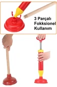Depolife Klozet sifon Banyo evye vakum pompası kaucuk başlık güçlü vakum pompa küvet tıkanık açma pompa 3lü - 2