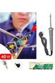 Depolife 40w Ahşap Saplı Kalem Havya Seti Lehim Makinası Pasta Zımpara 3 Parçalı Set Takım - 4