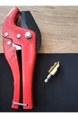 Depolife Sıhhi Tesisatçı Boru Kesme Makası PPRC Plastik Su Borusu Tamir Aparatı Delme Onarma Havşa Raybama - 7