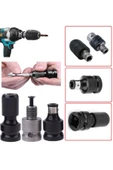 Depolife Torklu Somun Sıkma Bijon Sökme Darbeli Matkap için Bits Adaptörü 4lü Set Yaylı Ağır hizmet Mandreni - 7