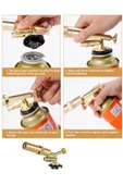 Depolife Tamirci Kaynak Şalama Pürmüz Yüksek Alevli Çakmak Metal Kafa Pürmüs 5li Kamp Gazı Çakmaklı Torch Set - 4