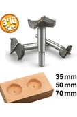 Depolife Ahşap Delme Panç Seti 35mm 50mm 70mm 3llüKarot Set Matkap freze ucu Menteşe - 1