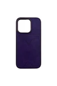 Nettech İphone 14 Pro Uyumlu Nt-n028 Deri Kartlık Arka Koruma Kılıf - Mor - 1