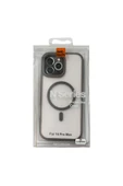 Nettech İphone 16 Pro Max Uyumlu Nt-n060 Ultra Lüx Magsafe Arka Koruma Kılıf - Gri - 3