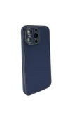 Nettech İphone 14 Pro Uyumlu Coco Leather Seri Arka Koruma Kılıf - Gri - 2