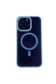 Nettech İphone 14 Pro Uyumlu Şovalye Magsafe Seri Arka Koruma Kılıf - Sierra Mavisi - 1