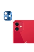 Nettech İphone 12 Uyumlu Metalik Seri Kamera Cam Koruyucu - Kırmızı - 1