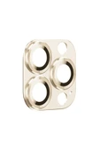 Nettech İphone 13 Pro Max Uyumlu Metalik Seri Kamera Cam Koruyucu - Gold - 1