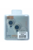 Nettech İphone 14 Uyumlu Taşlı Model Kamera Cam Koruyucu - Gold - 2