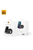 Nettech Nt-wch05 3 In 1 15w Kablosuz Wireless Şarj - Siyah - 4