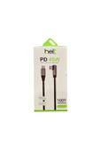 Helt HT-DC13 PD 45W İp Örgü 100 Cm Type-C To Type-C Şarj ve Data Kablosu - 3