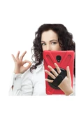 Nettech Samsung Galaxy T590 Tab A 10.5 inç Uyumlu Sport Seri Arka Koruma - Kırmızı - 4