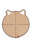 Jüt Kulaklı Yuvarlak Kedi Köpek Mama\Yatakönü Paspası, Hasır Kedi Matı 40*40 cm - 4