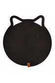 Jüt Kulaklı Yuvarlak Kedi Köpek Mama\Yatakönü Paspası, Hasır Kedi Matı 40*40 cm - 11