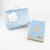 Çeyizlik Kutu Raşel Hediyelik Kuran (Orta Boy, Mavi) thumbnail 1