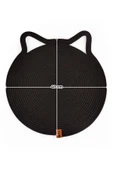 Jüt Kulaklı Yuvarlak Kedi Köpek Mama\Yatakönü Paspası, Hasır Kedi Matı 40*40 cm - 12