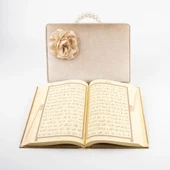 Çeyizlik Kutu Raşel Hediyelik Kuran (Orta Boy, Vizon) thumbnail 3