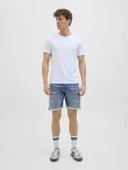 JACK JONES Erkek Yırtık Desenli Kot Şort 12269607 - 6