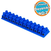 Yanmaz Vidalı Pano Sıra Klemens Elektrik Bağlantı Klemensi Aparatı Vidalı Terminal Blok 12'li No:2 - 1