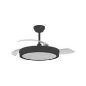 Vanti 30W 42" inç Siyah Modern 3 Renk Kumandalı Ledli Dekoratif Tavan Vantilatörü KCF306 - 1