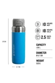 Stanley The Quick Flip Azur Mavisi 1.06 lt Çelik Termos - 4
