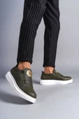 ET161 Hippo Bağcıksız Cilt Erkek Günlük Sneaker Ayakkabı BT - Haki - 3