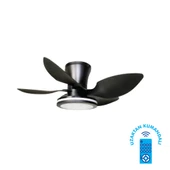 Vanti 30W 28" inç 5 Kanatlı Siyah 3 Renk Kumandalı Ledli Dekoratif Tavan Vantilatörü KCF303 - 2