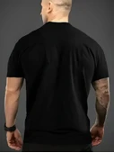 Baskılı Oversize Bisiklet Yaka T-shirt - Siyah - 4